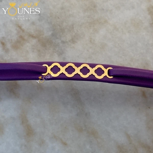 دستبند طلا زنانه چرم ونکلیف